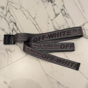 Off-White Industrial Belt in Black and Gray 80” Long